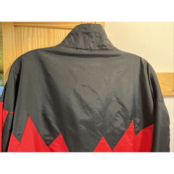 Speed Zone VTG Windbreaker Men L Jacket Red Black Shark Tooth Napa Racing Filter - Picture 11 of 13
